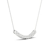 Thumbnail Image 2 of 1/2 CT. T.W. Certified Lab-Grown Diamond Curved Bar Necklace in 14K White Gold (F/SI2)