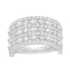 Thumbnail Image 1 of 2 CT. T.W. Marquise and Round Diamond Multi-Row Ring in 14K White Gold