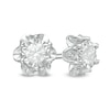 Thumbnail Image 1 of 1/6 CT. T.W. Diamond Solitaire Buttercup Stud Earrings in Sterling Silver (J/I3)