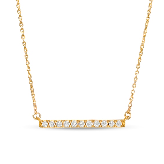 Remixed Reimagined 1/5 CT. T.w. Diamond Horizontal Bar Necklace in 10K Gold