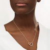 Thumbnail Image 2 of Remixed Reimagined 1/4 CT. T.W. Diamond Interlocking Circles Necklace in 10K Gold