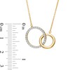 Thumbnail Image 4 of Remixed Reimagined 1/4 CT. T.W. Diamond Interlocking Circles Necklace in 10K Gold