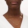Thumbnail Image 2 of Remixed Reimagined 1/3 CT. T.W. Diamond Station Double Strand Necklace in 10K Gold - 22"