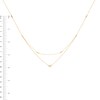 Thumbnail Image 4 of Remixed Reimagined 1/3 CT. T.W. Diamond Station Double Strand Necklace in 10K Gold - 22"