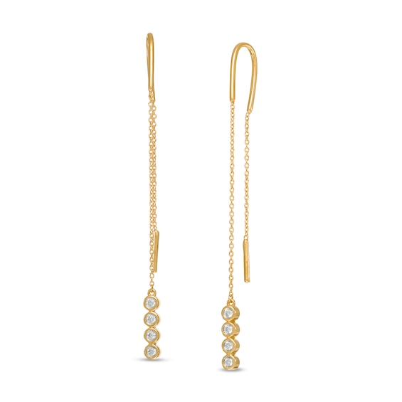 Remixed Reimagined 1/5 CT. T.w. Diamond Threader Earrings in 10K Gold