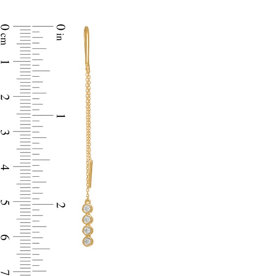 Remixed Reimagined 1/5 CT. T.w. Diamond Threader Earrings in 10K Gold
