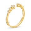 Thumbnail Image 3 of Remixed Reimagined 1/6 CT. T.W. Journey Diamond Open Shank Ring in 10K Gold
