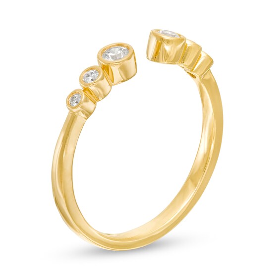 Remixed Reimagined 1/6 CT. T.w. Journey Diamond Open Shank Ring in 10K Gold