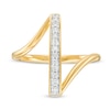 Thumbnail Image 4 of Remixed Reimagined 1/10 CT. T.W. Diamond Vertical Bar Ring in 10K Gold