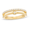 Thumbnail Image 1 of Remixed Reimagined 1/5 CT. T.W. Diamond Double Row Split Shank Ring in 10K Gold