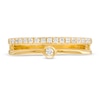 Thumbnail Image 4 of Remixed Reimagined 1/5 CT. T.W. Diamond Double Row Split Shank Ring in 10K Gold