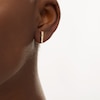Thumbnail Image 2 of Remixed Reimagined 1/6 CT. T.W. Diamond Three Stone Vertical Bar Stud Earrings in 10K Gold