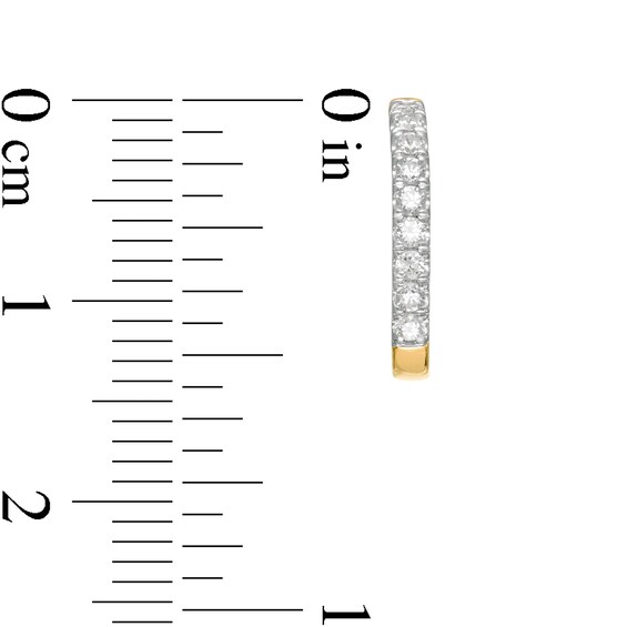 Remixed Reimagined 1/4 CT. T.w. Diamond Hoop Earrings in 10K Gold
