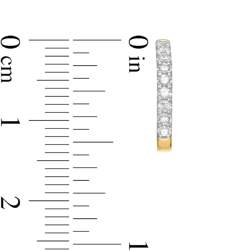 Remixed Reimagined 1/4 CT. T.W. Diamond Hoop Earrings in 10K Gold