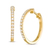 Thumbnail Image 1 of Remixed Reimagined 1/2 CT. T.W. Diamond Hoop Earrings in 10K Gold