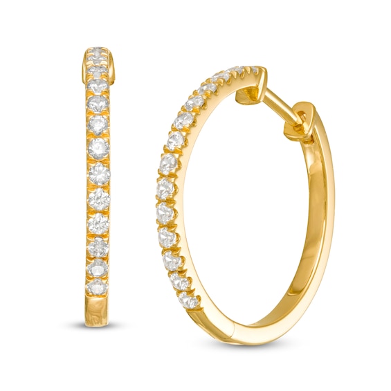 Remixed Reimagined 1/2 CT. T.w. Diamond Hoop Earrings in 10K Gold
