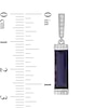 Thumbnail Image 2 of Marilyn Monroe™ Collection Emerald-Cut Iolite and 1/6 CT. T.W. Diamond Border Drop Earrings in Sterling Silver
