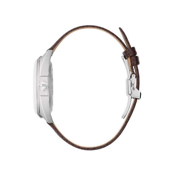 Men's Bulova Frank Sinatra 'Fly Me To The Moon' Collection Strap Watch with White Dial (Model: 96B347)
