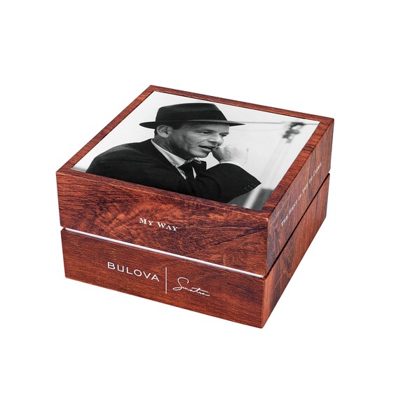 Men's Bulova Frank Sinatra 'Fly Me To The Moon' Collection Strap Watch with White Dial (Model: 96B347)
