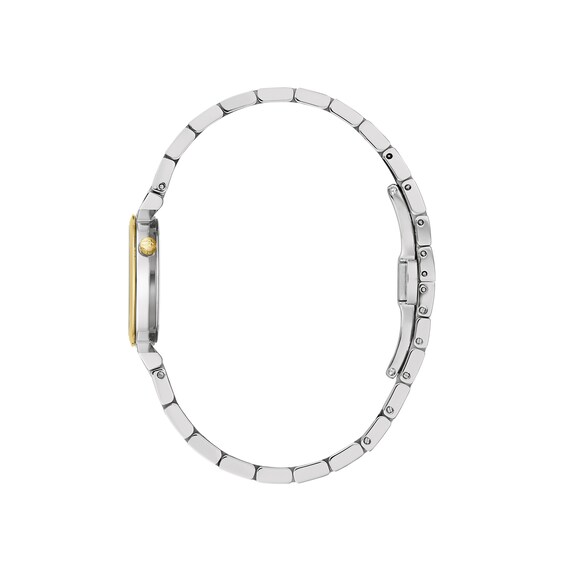 Ladies' Bulova Regatta Diamond Accent Two-Tone Watch with Mother-of-Pearl Dial (Model: 98P202)