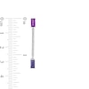 Thumbnail Image 2 of Marilyn Monroe™ Collection Baguette Amethyst, Iolite and 1/6 CT. T.W. Diamond Linear Drop Earrings in Sterling Silver