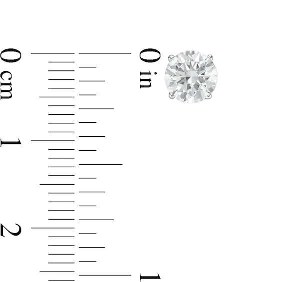 1-1/2 CT. T.W. Certified Lab-Created Diamond Solitaire Stud Earrings in 14K White Gold (F/SI2)