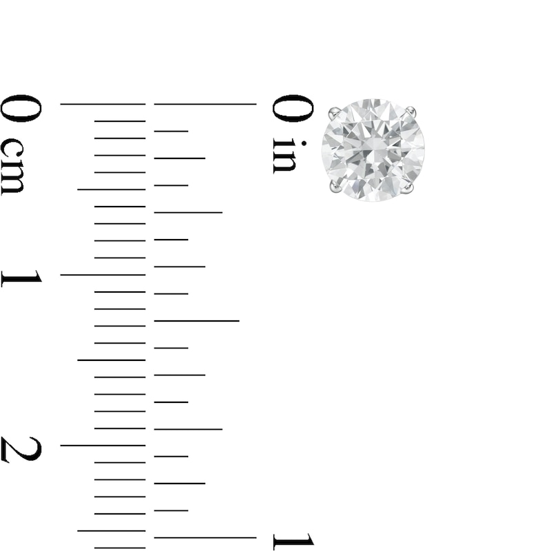 Main Image 3 of 1-1/2 CT. T.W. Certified Lab-Grown Diamond Solitaire Stud Earrings in 14K White Gold (F/SI2)