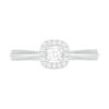 1/3 CT. T.W. Princess-Cut Diamond Frame Vintage-Style Bridal Set in 10K White Gold