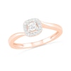 Thumbnail Image 3 of 1/3 CT. T.W. Princess-Cut Diamond Frame Bypass Shank Bridal Set in 10K Rose Gold