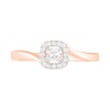 Thumbnail Image 5 of 1/3 CT. T.W. Princess-Cut Diamond Frame Bypass Shank Bridal Set in 10K Rose Gold