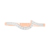 Thumbnail Image 8 of 1/3 CT. T.W. Princess-Cut Diamond Frame Bypass Shank Bridal Set in 10K Rose Gold