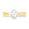 Thumbnail Image 3 of 1/3 CT. T.W. Oval Diamond Frame Bridal Set in 10K Gold