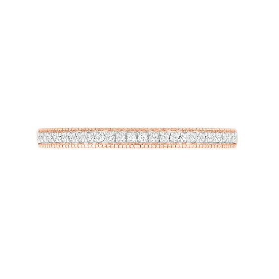 1/3 CT. T.W. Oval Diamond Scallop Frame Vintage-Style Bridal Set in 10K Rose Gold 1/3 CT. T.W. Oval Diamond Scallop Frame Vintage-Style Bridal Set in 10K Rose Gold