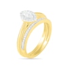 1/3 CT. T.W. Marquise Diamond Frame Vintage-Style Bridal Set in 10K Gold