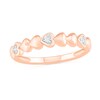 Thumbnail Image 1 of Diamond Accent Sideways Hearts Ring in 10K Rose Gold