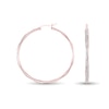 Thumbnail Image 2 of Diamond Fascination™ Hoop Earrings in Sterling Silver with 18K Rose Gold Plate