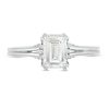 Thumbnail Image 4 of Vera Wang Love Collection 1 CT. T.W. Certified Emerald-Cut Diamond Engagement Ring in 14K White Gold (I/SI2)