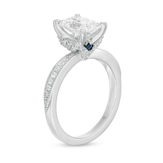 Vera Wang Love Collection 2-1/4 CT. T.w. Certified Emerald-Cut Diamond Engagement Ring in 14K White Gold (I/Si2)