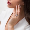 Thumbnail Image 2 of Vera Wang Love Collection 1-3/4 CT. T.W. Certified Oval Diamond Frame Engagement Ring in 14K White Gold (I/SI2)