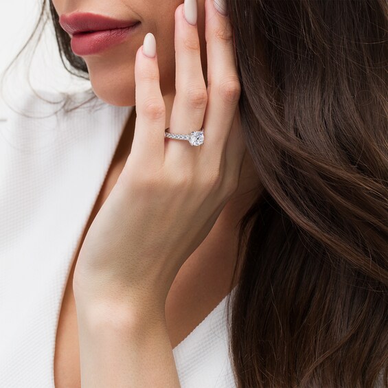 Vera Wang Love Collection 2 CT. T.w. Diamond Engagement Ring in 14K White Gold