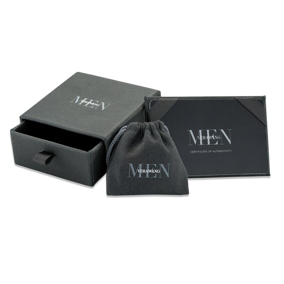 Vera Wang Men's Grooved Wedding Band in 14K Two-Tone Gold