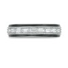 Thumbnail Image 4 of Vera Wang Men's 1/2 CT. T.W. Baguette Diamond Wedding Band in 14K White Gold and Black Rhodium