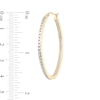 Thumbnail Image 3 of Diamond Fascination™ 30.0mm Oval Hoop Earrings in Sterling Silver with 18K Gold Plate