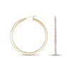 Thumbnail Image 1 of Diamond Fascination™ and Glitter Enamel 45.0mm Hoop Earrings in Sterling Silver with 18K Gold Plate