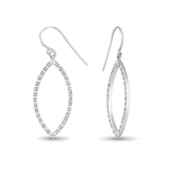 Diamond Fascination™ Marquise Drop Earrings in Sterling Silver with Platinum Plate Diamond Fascination™ Marquise Drop Earrings in Sterling Silver with Platinum Plate