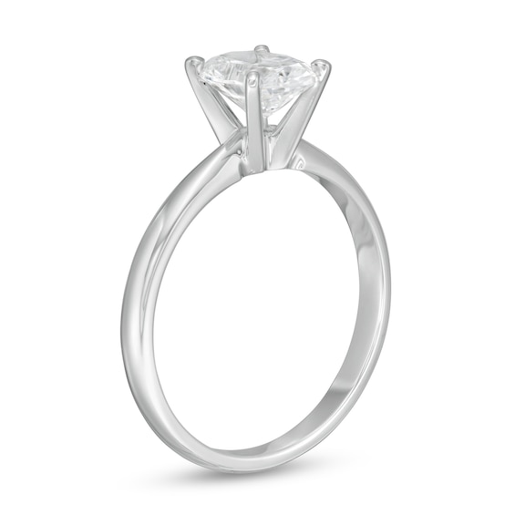 1-1/2 CT. Certified Oval Lab-Grown Diamond Solitaire Engagement Ring in 14K White Gold (F/Vs2)