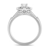 Thumbnail Image 3 of Enchanted Disney Elsa 1/2 CT. T.W. Oval Diamond Snowflake Frame Engagement Ring in 14K White Gold