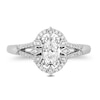 Thumbnail Image 4 of Enchanted Disney Elsa 1/2 CT. T.W. Oval Diamond Snowflake Frame Engagement Ring in 14K White Gold