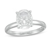 Thumbnail Image 0 of 2 CT. Certified Oval Lab-Created Diamond Solitaire Engagement Ring in 14K White Gold (F/VS2)