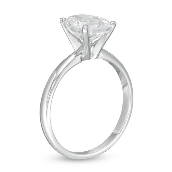 2 CT. Certified Oval Lab-Grown Diamond Solitaire Engagement Ring in 14K White Gold (F/Vs2)